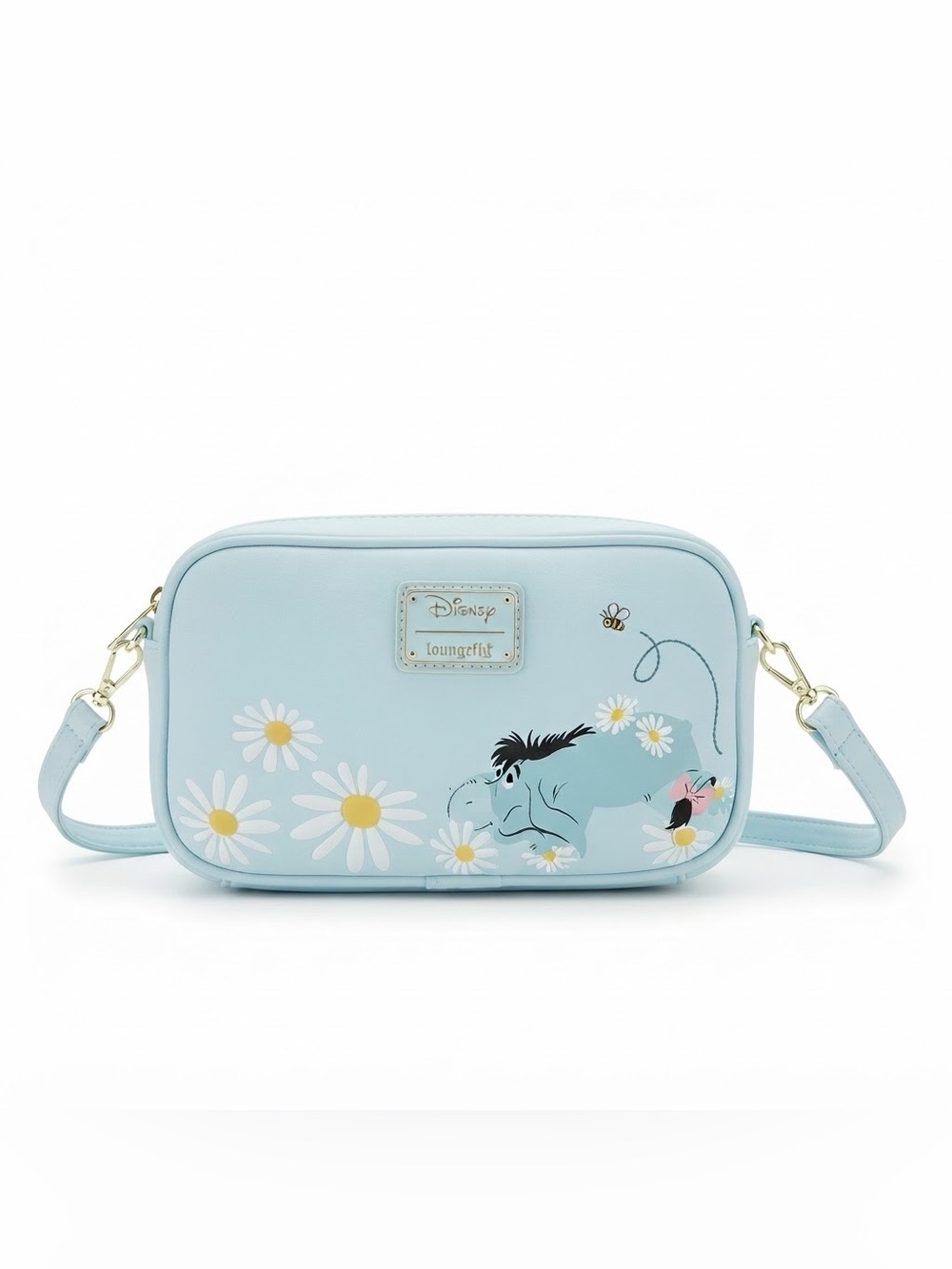 Loungefly Disney Eeyore Daisy Flower Crossbody Bag Light Blue Purse